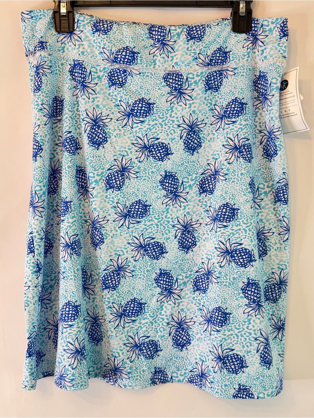 Southwind Apparel Skirt Pineapple Pattern Short Womens Large Stretch UPF 50 NWT